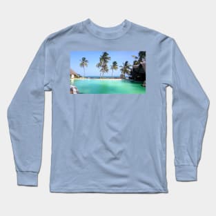 Palm trees at the beach Long Sleeve T-Shirt